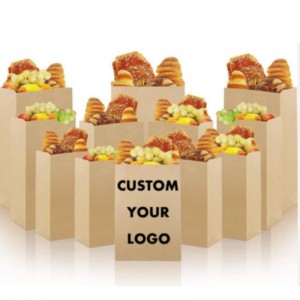 Одноразовый биоразлагаемый кофейный фасоль пекарня индивидуальная цветная еда kraft brownno hande sos забрать бумажный пакет